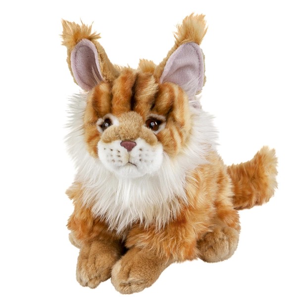 Maine Coon Katze Kuscheltier 25 cm sitzend rot getigert Uni-Toys