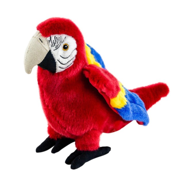 Kuscheltier Papagei rot 24 cm stehend