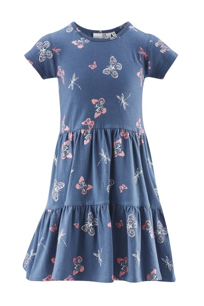 Kleid jeansblau mit Schmetterlingen Sommerkleid