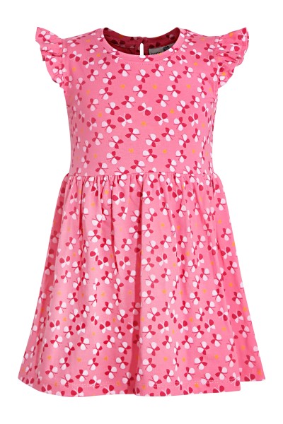 Kleid mit Schmetterlings Muster pink/weiß Sommerkleid