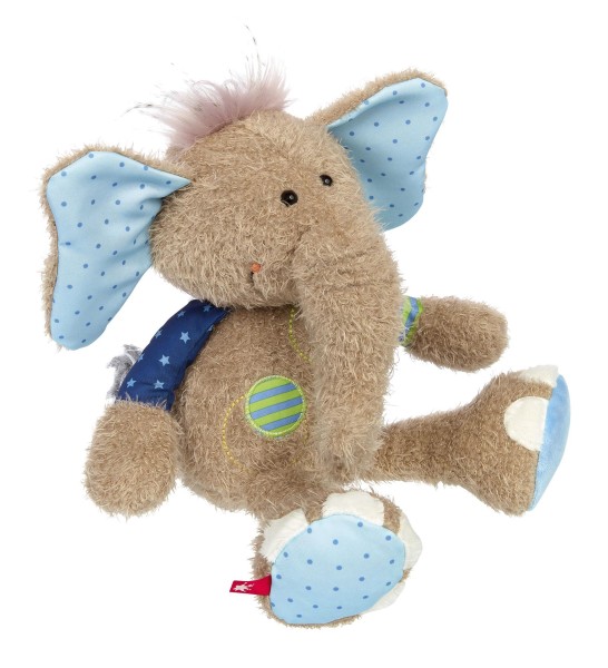Sigikid Elefant 26 cm blau Patchwork Sweety