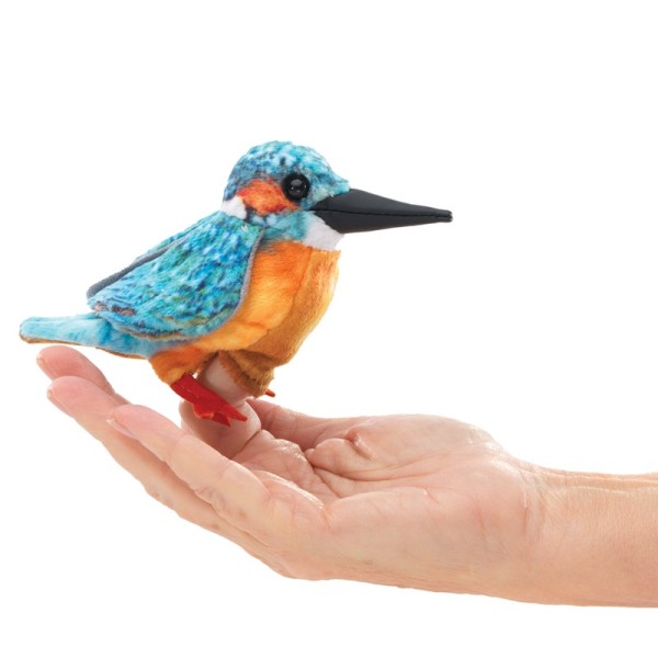 Folkmanis Fingerpuppe Eisvogel blau/orange 12 cm