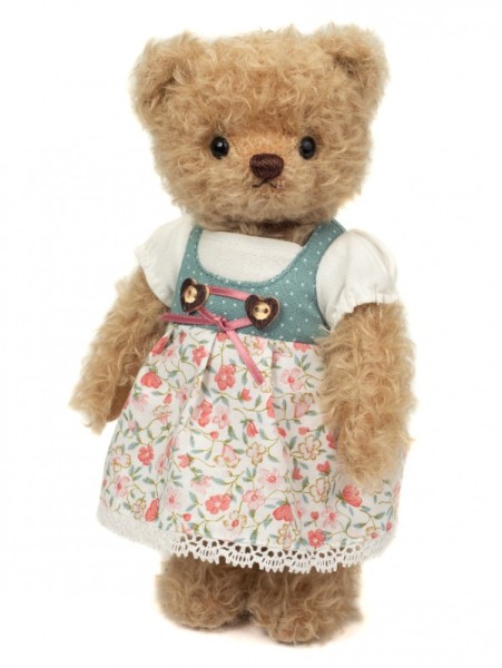 Teddy Hermann Teddybär mit Dirndl Lise 23 cm limitiert Sammlerstück