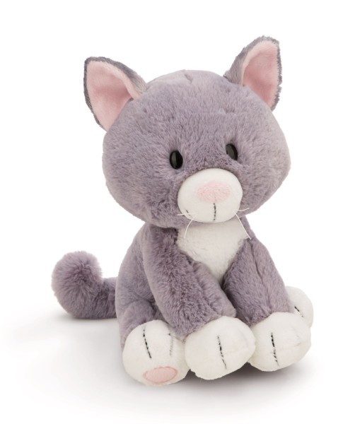 Nici Kuscheltier Katze sitzend grau 25 cm Plüschkatze