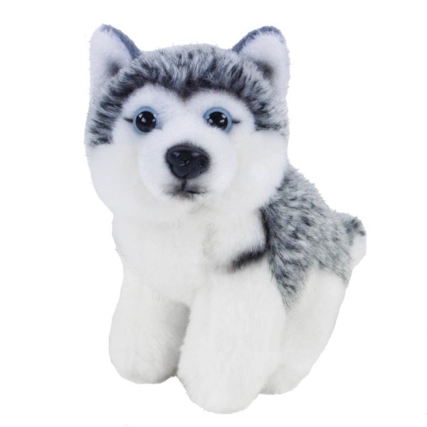 Husky sitzend 12 cm Kuscheltier Hund klein Uni-Toys