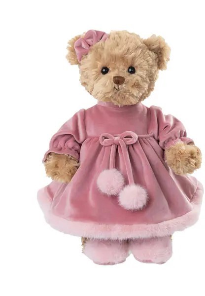 Bukowski Teddybär Aiko mit rosa Kleid 35 cm Plüschteddybär