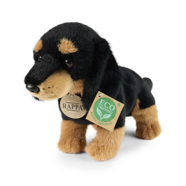 Kuscheltier Hund Dackel 23 cm stehend schwarz/braun