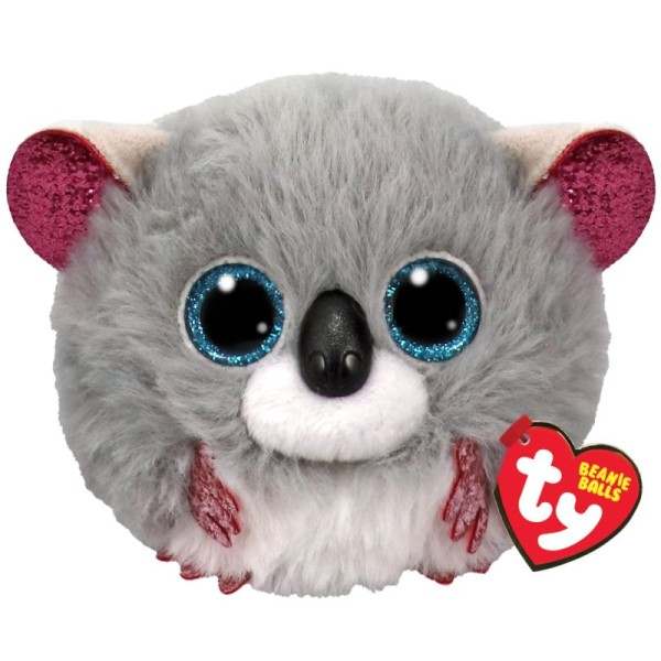 Beanie Ball Koala grau mit Glitzeraugen 7 cm Stoffball