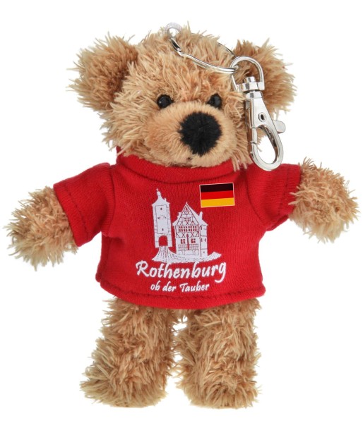 Schlüsselanhänger Teddy Plönlein 15 cm rotes Shirt