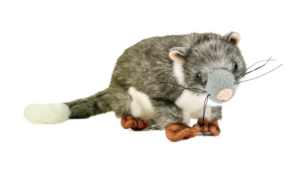 Kuscheltier Opossum grau/weiß 23 cm Plüschopossum
