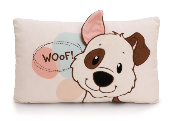 Nici Kissen Hund weiß 43 x 25 cm Plüschkissen