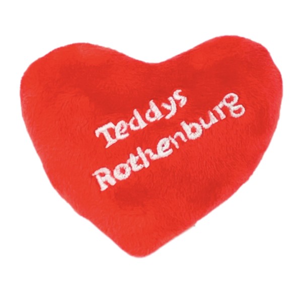 Plüschherz Teddys Rothenburg rot 9 cm