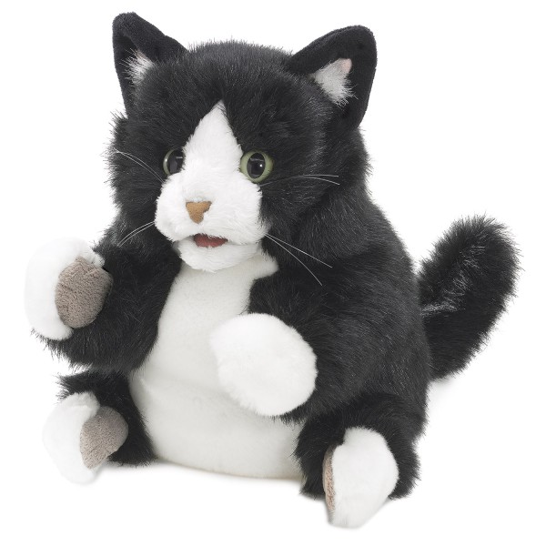Folkmanis Handpuppe Tuxedo Kätzchen 23 cm
