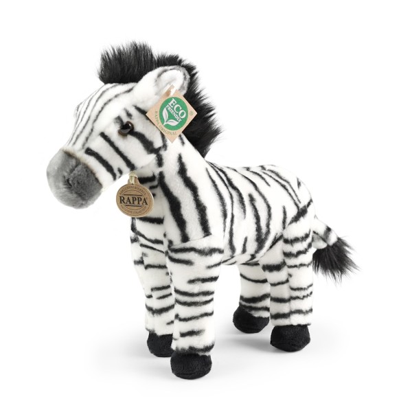 Kuscheltier Zebra stehend schwarz/weiß 30 cm Plüschzebra