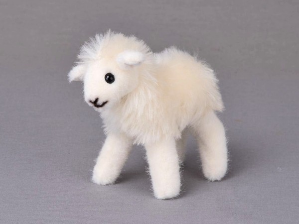 Kösen Lamm (Minitier) weiß stehend 14 cm