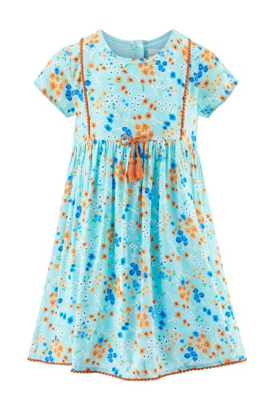 Kleid Blümchen hellblau Sommerkleid