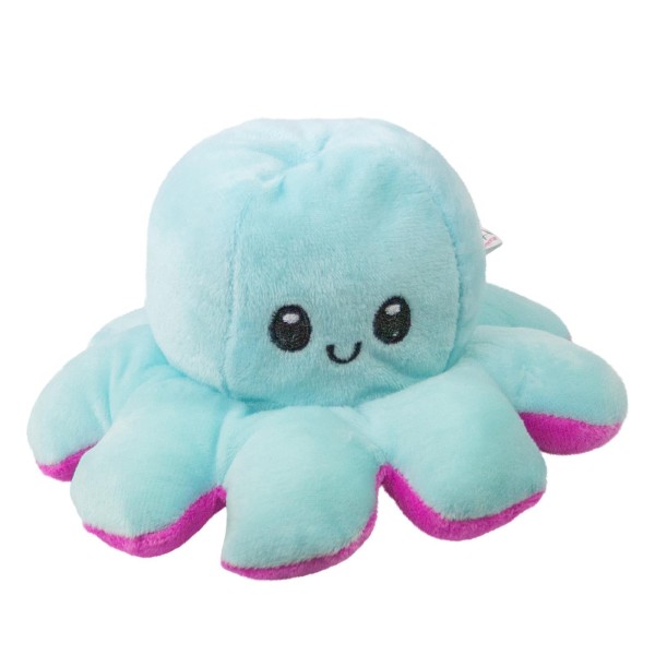 Wendeoktopus 20 cm mint-pink Stimmungs Oktopus aus Plüsch