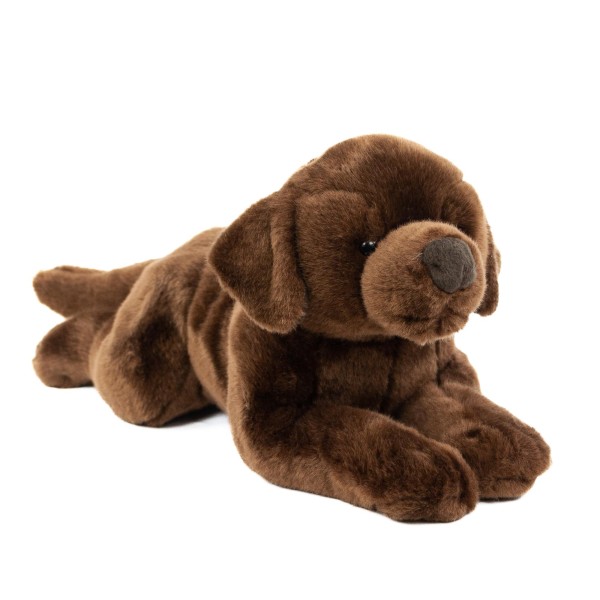 Labrador dunkelbraun liegend 40 cm Kuscheltier Hund Uni-Toys