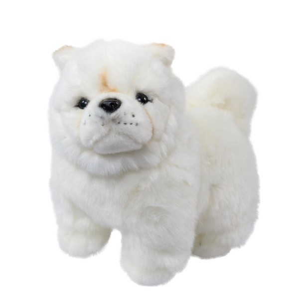 Kuscheltier Chow Chow 27 cm stehend weiß Hund aus Plüsch Uni-Toys