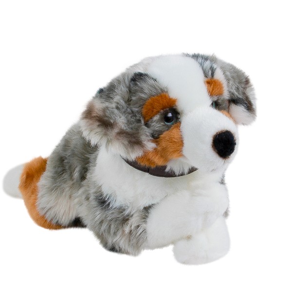 Australian Shepherd blue merle liegend 40 cm Uni-Toys Kuscheltier Hund
