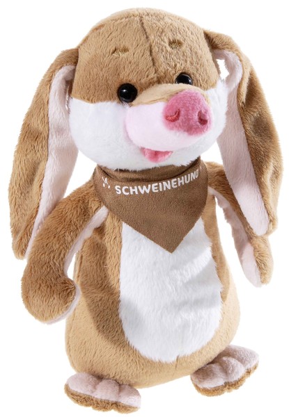 Kuscheltier Schweinehund hellbraun/rosa 24 cm