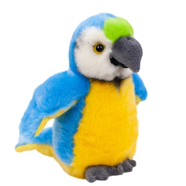 Papagei 19 cm gelb/blau/grün Kuscheltier Vogel