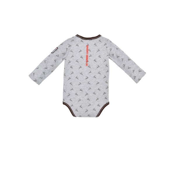 BONDI KIDSWEAR Body Lausbub langarm grau