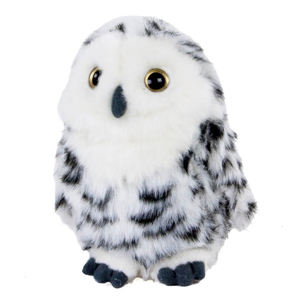 Schneeeule weiss gefleckt 17 cm Kuscheltier Eule
