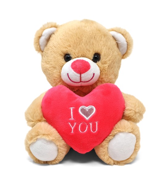 Teddybär mit I Love You Herz hell 20 cm