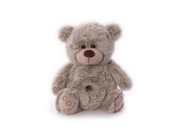 INWARE Teddybär sitzend 19 cm grau