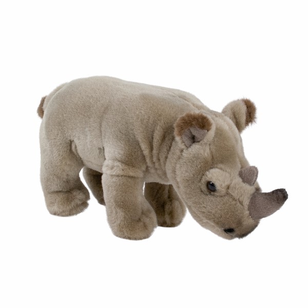 Kuscheltier Nashorn stehend grau 23 cm Plüschnashorn