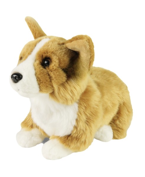 Kuscheltier Corgi hellbraun/weiß 32 cm Plüschhund