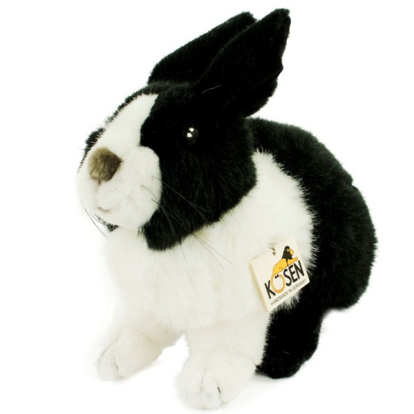 KÖSEN Holländer Kaninchen 25 cm Hase schwarz-weiß Kuscheltier