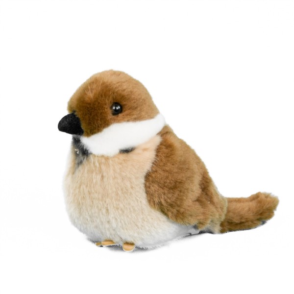 Kuscheltier Spatz Vogel braun 13 cm Plüschvogel