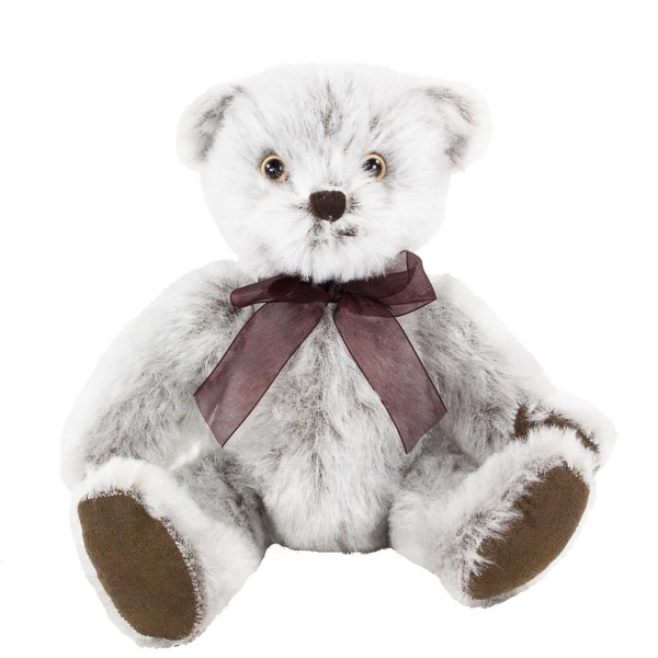 Kuscheltier Teddybär grau/rot 20 cm