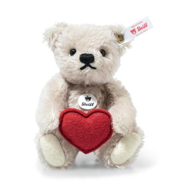 Steiff Teddybär mit Herz silber 13 cm 675188