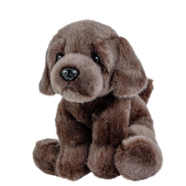 Labrador Kuscheltier Hund schokobraun sitzend 30 cm