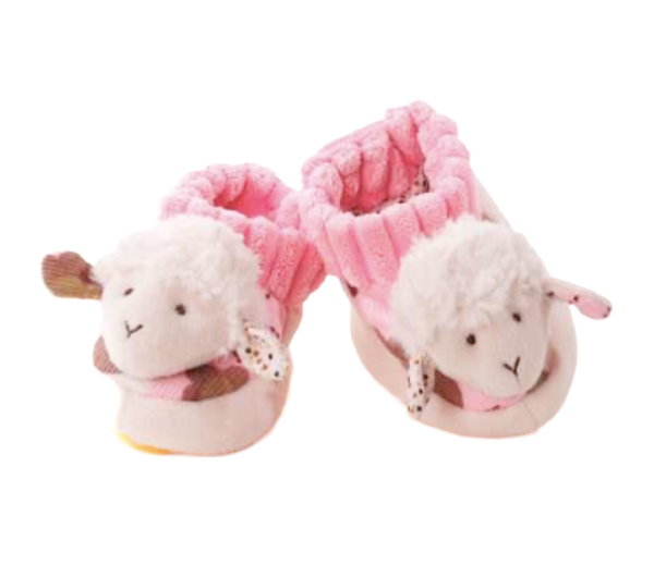 Babyschuhe Schaf creme-pink 0-10 Monate