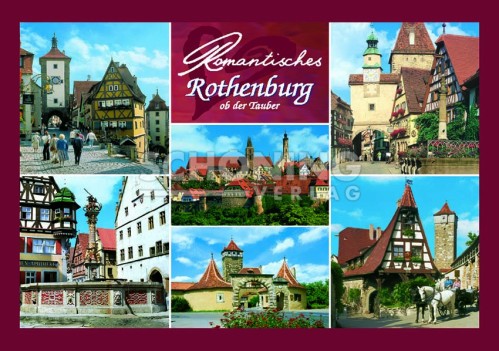 Magnet weinrot 6er romantisches Rothenburg