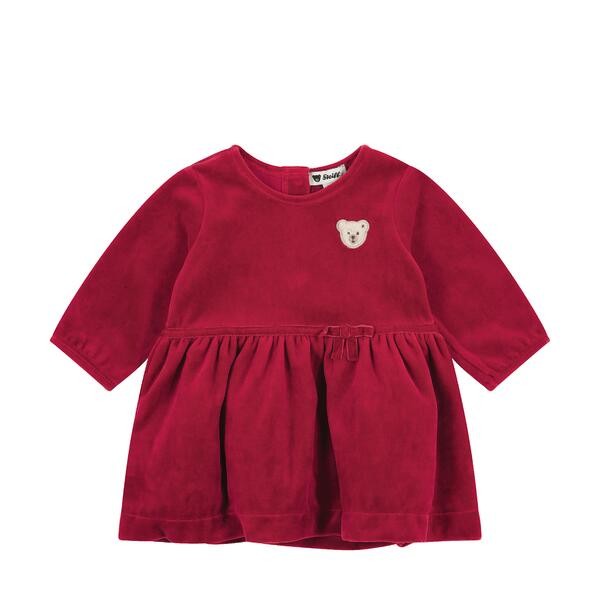 Steiff Kleid langarm Velour rot
