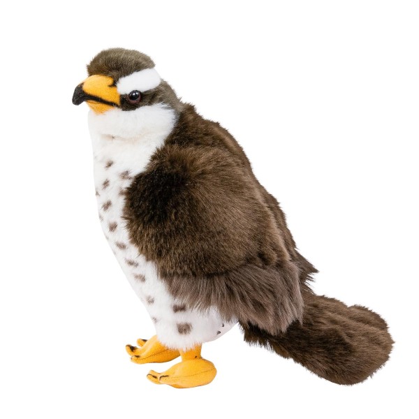 Kuscheltier Falke 23 cm braun/grau/weiß Plüschvogel