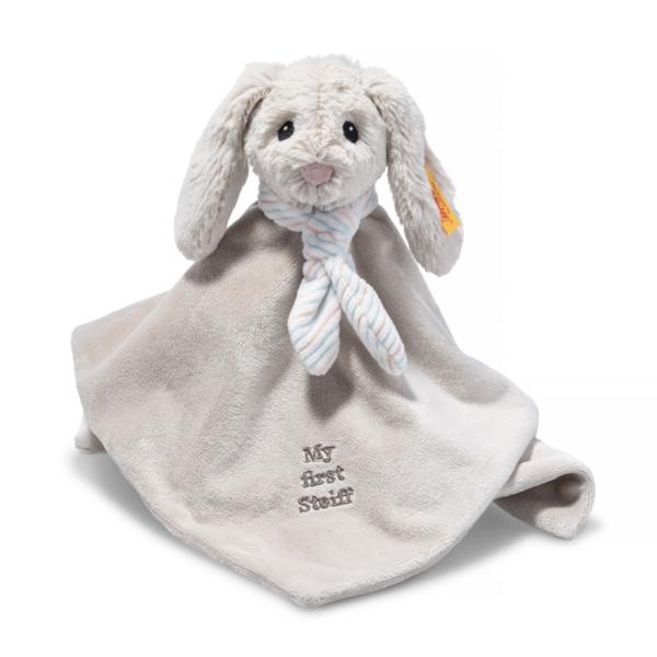 Steiff Schmusetuch Hase Hoppie 26 cm hellgrau
