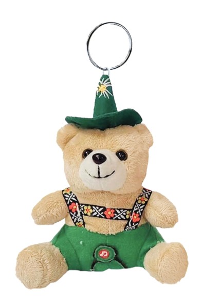 Schlüsselanhänger Jodelbär 18 cm grün
