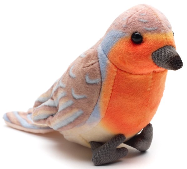 Kuscheltier Rotkehlchen 10 cm sitzend Plüschvogel