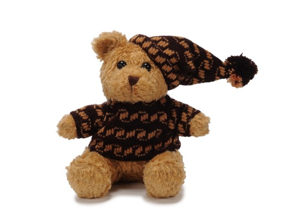 ES Teddybär Strick braun 21 cm