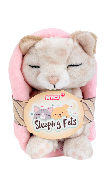 Nici Sleeping Pets Katze beige gepunktet 12 cm