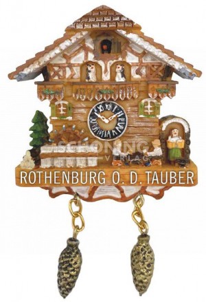 Magnet Kuckuckusuhr hellbraun Rothenburg