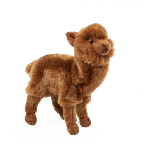 Kuscheltier Alpaka/Lama stehend braun 23 cm Plüschlama
