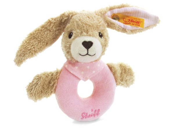 Steiff Hase Greifring rosa 12 cm 237591