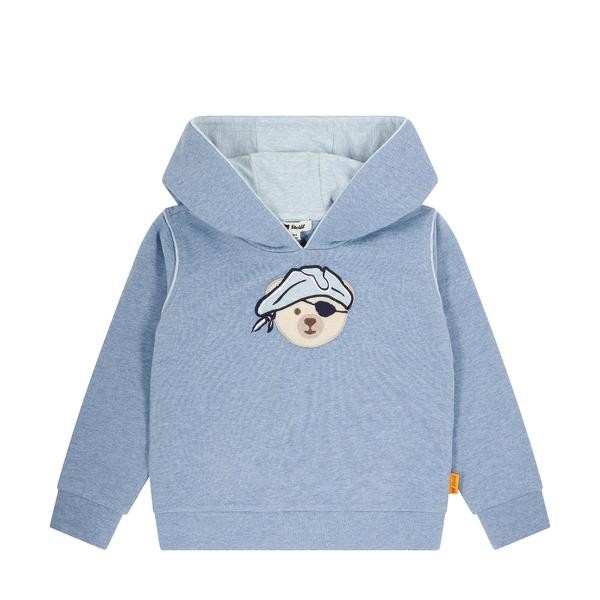 Steiff Sweatshirt mit Kapuze Pirat hellblau